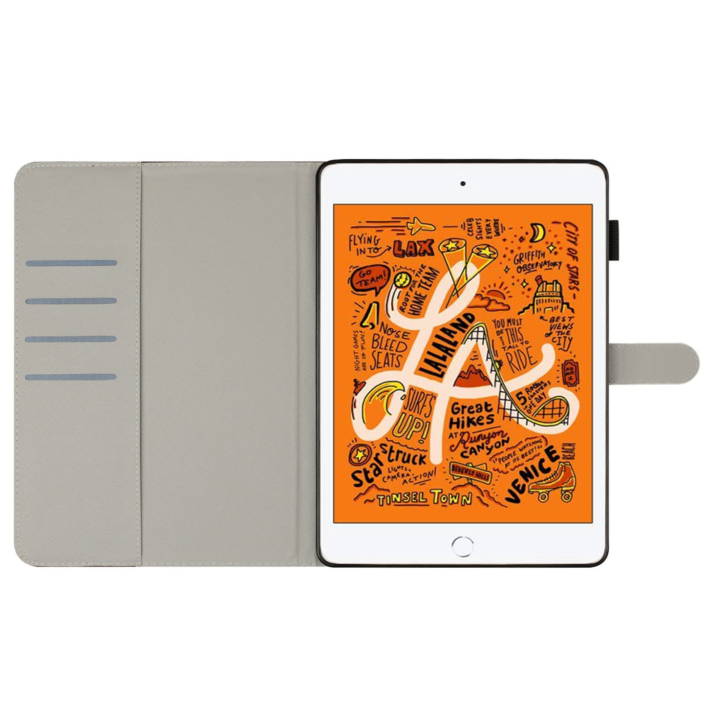 For iPad Mini / Mini 2 / mini 3 / mini 4 / mini (2019) 7.9 inch Pattern Printing Tablet Case Anti-Drop PU Leather Flip Cover