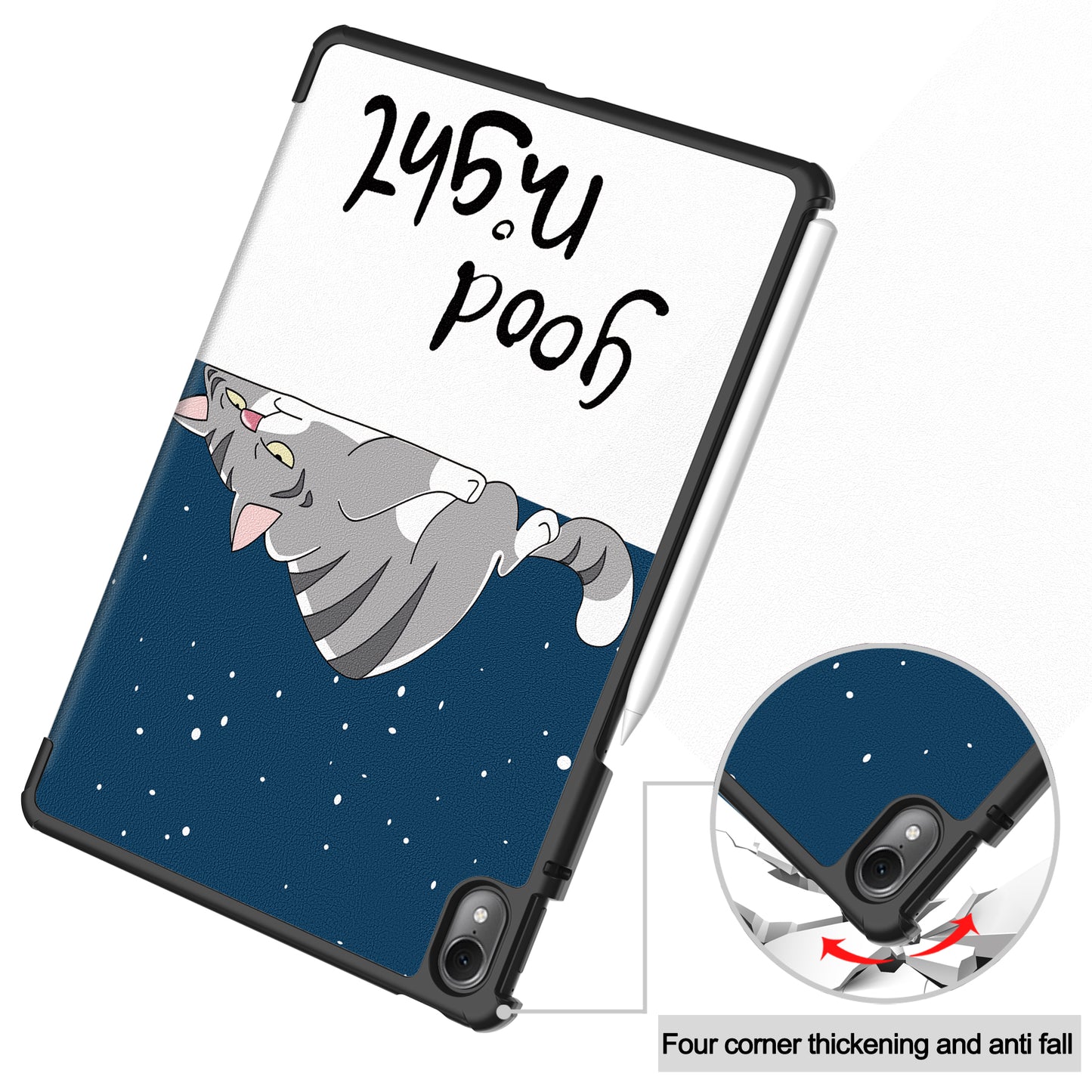 For Huawei MatePad Air 11.5 inch (2023) Auto Wake / Sleep Trifold Stand Tablet Case PU Leather Pattern Printed Cover