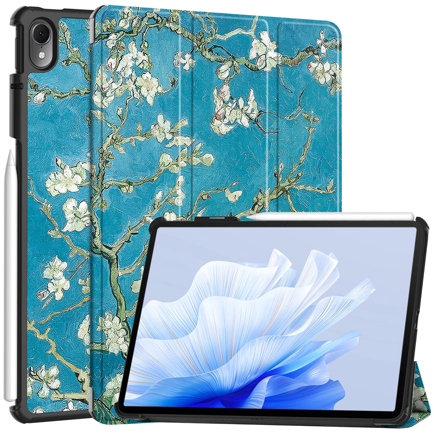 For Huawei MatePad Air 11.5 inch (2023) Auto Wake / Sleep Trifold Stand Tablet Case PU Leather Pattern Printed Cover