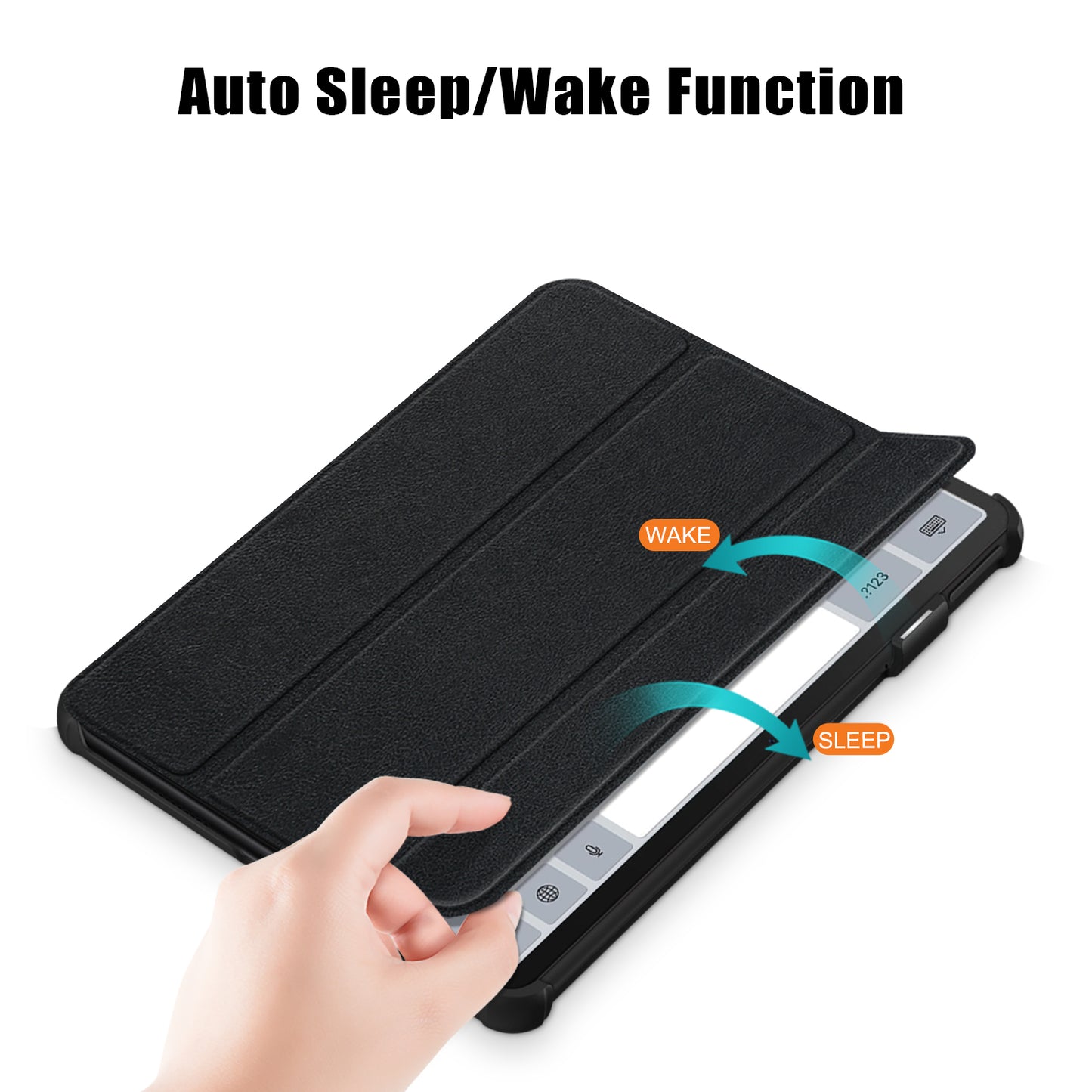 For Huawei MatePad 11 (2023) Tri-fold Stand Tablet Case PU Leather Tablet Cover with Auto Wake / Sleep