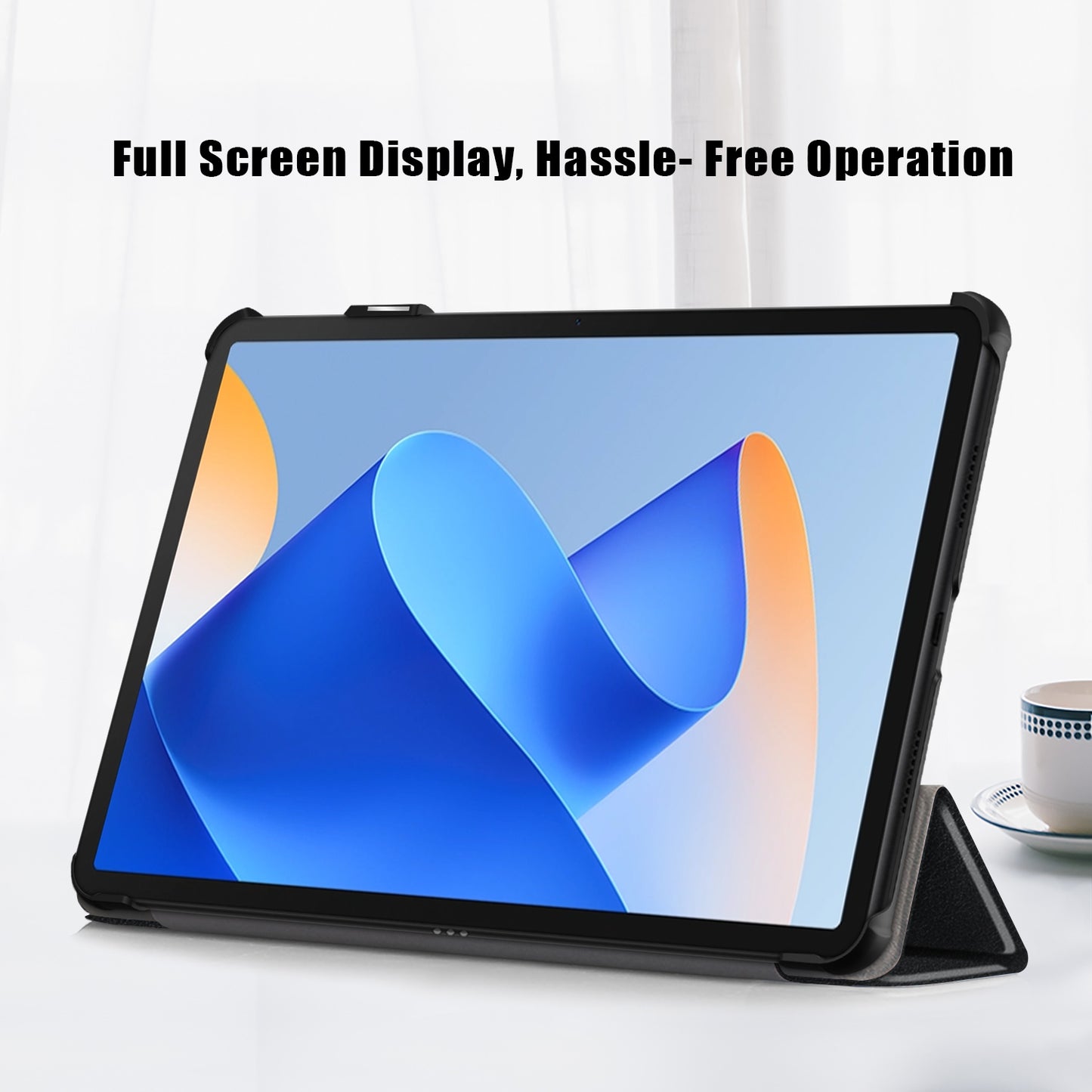 For Huawei MatePad 11 (2023) Tri-fold Stand Tablet Case PU Leather Tablet Cover with Auto Wake / Sleep