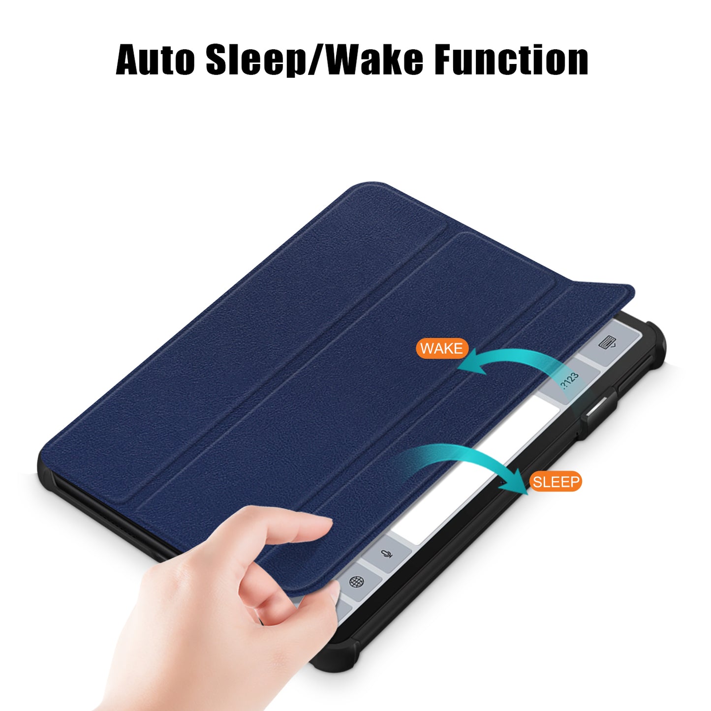For Huawei MatePad 11 (2023) Tri-fold Stand Tablet Case PU Leather Tablet Cover with Auto Wake / Sleep