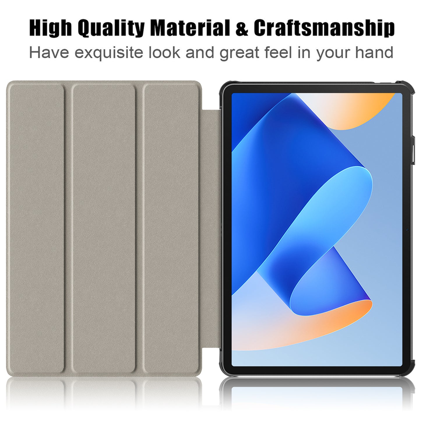 For Huawei MatePad 11 (2023) Tri-fold Stand Tablet Case PU Leather Tablet Cover with Auto Wake / Sleep