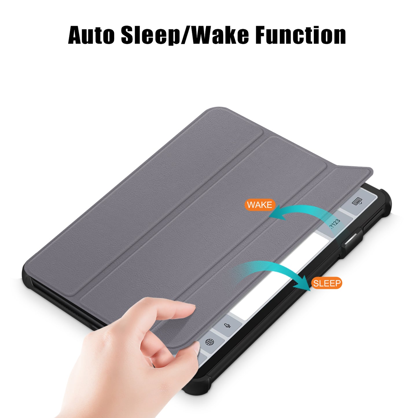 For Huawei MatePad 11 (2023) Tri-fold Stand Tablet Case PU Leather Tablet Cover with Auto Wake / Sleep