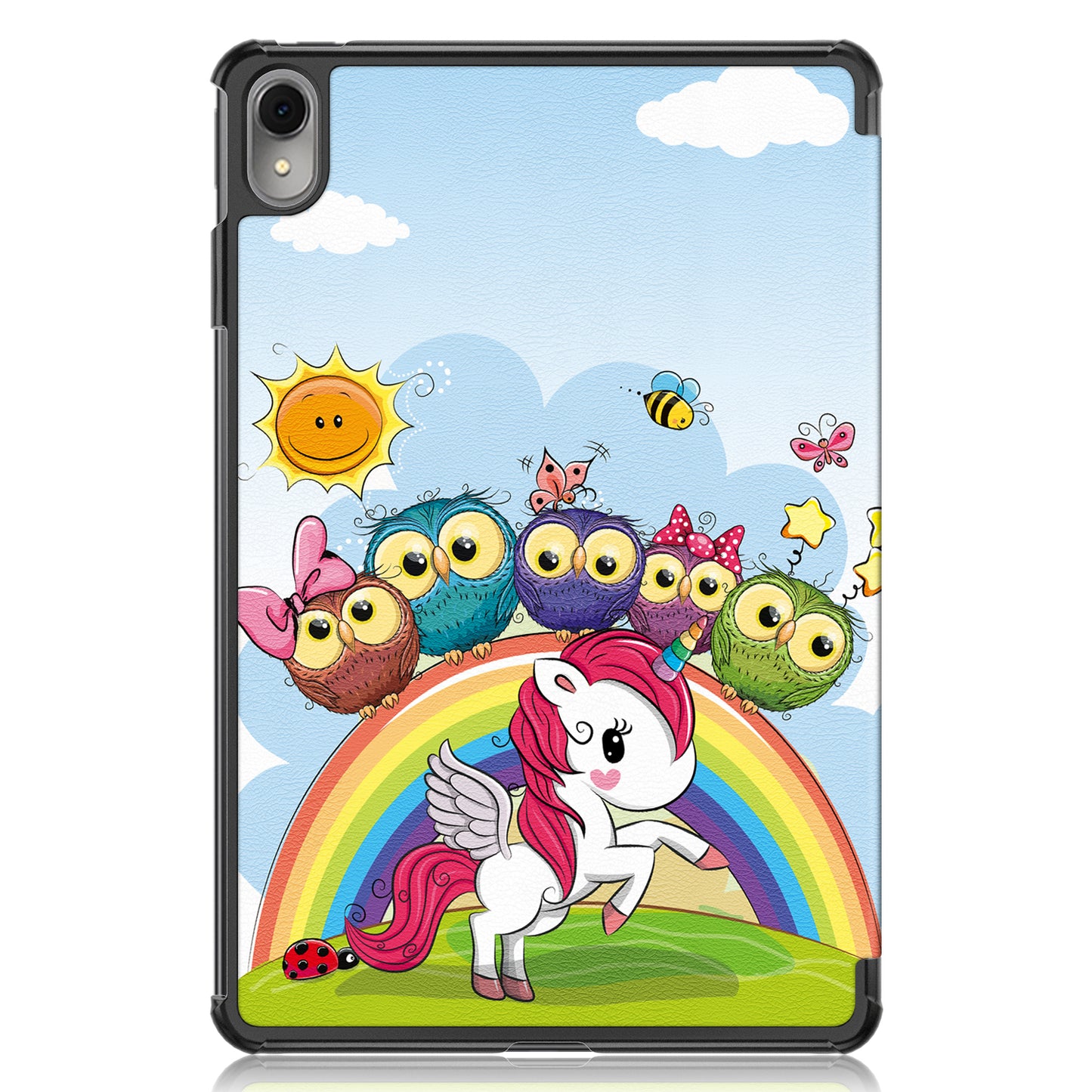 For Huawei MatePad 11 (2023) Tri-fold Stand Tablet Case Pattern Printing PU Leather Cover with Auto Wake / Sleep