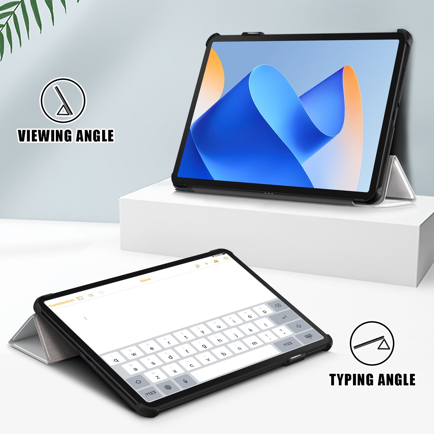 For Huawei MatePad 11 (2023) Tri-fold Stand Tablet Case Pattern Printing PU Leather Cover with Auto Wake / Sleep