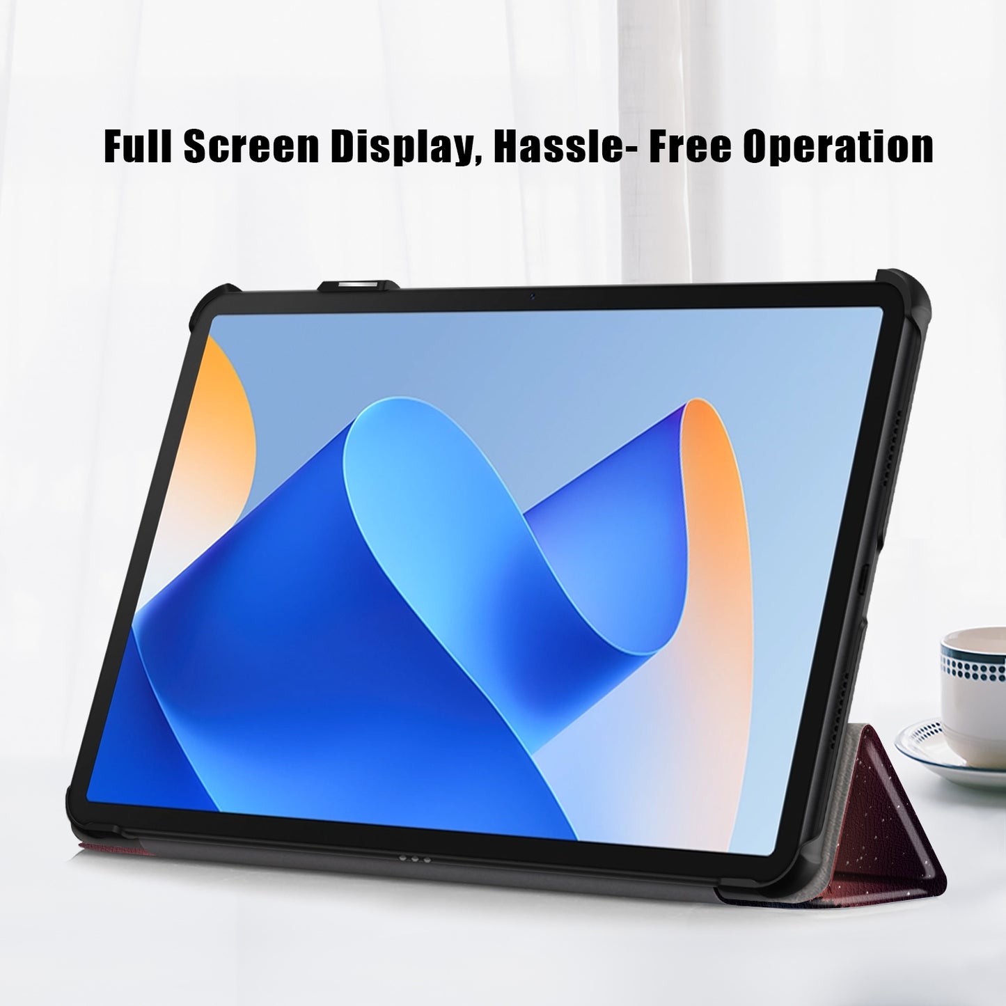 For Huawei MatePad 11 (2023) Tri-fold Stand Tablet Case Pattern Printing PU Leather Cover with Auto Wake / Sleep
