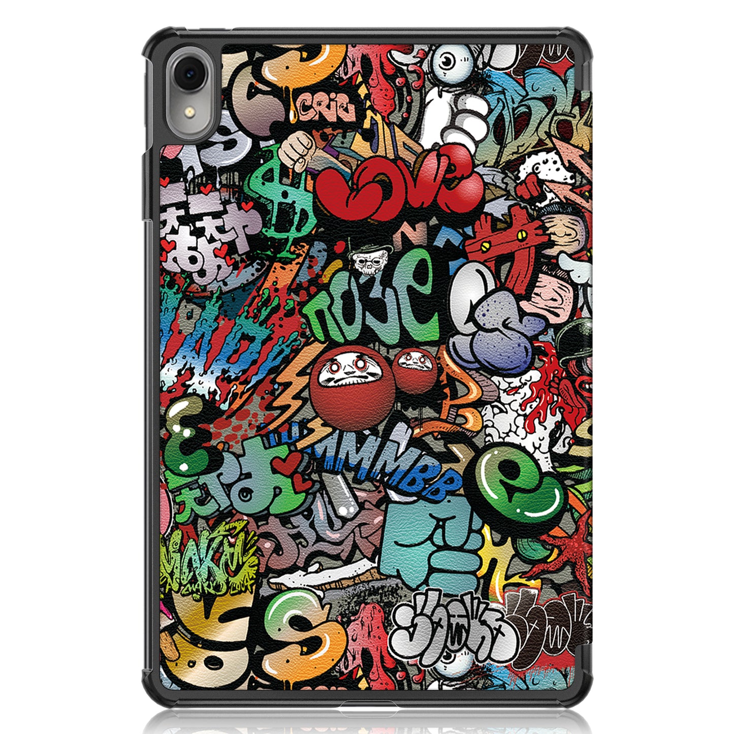 For Huawei MatePad 11 (2023) Tri-fold Stand Tablet Case Pattern Printing PU Leather Cover with Auto Wake / Sleep
