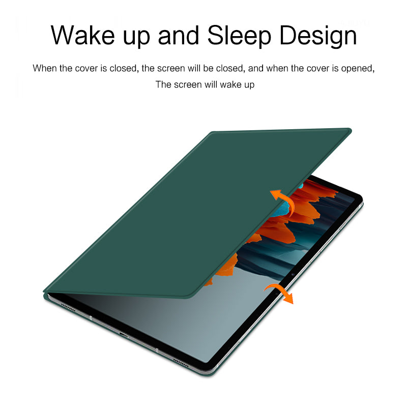 For Samsung Galaxy Tab S7 PU Leather Magnetic Tablet Case Stand Auto Sleep / Wake Cover