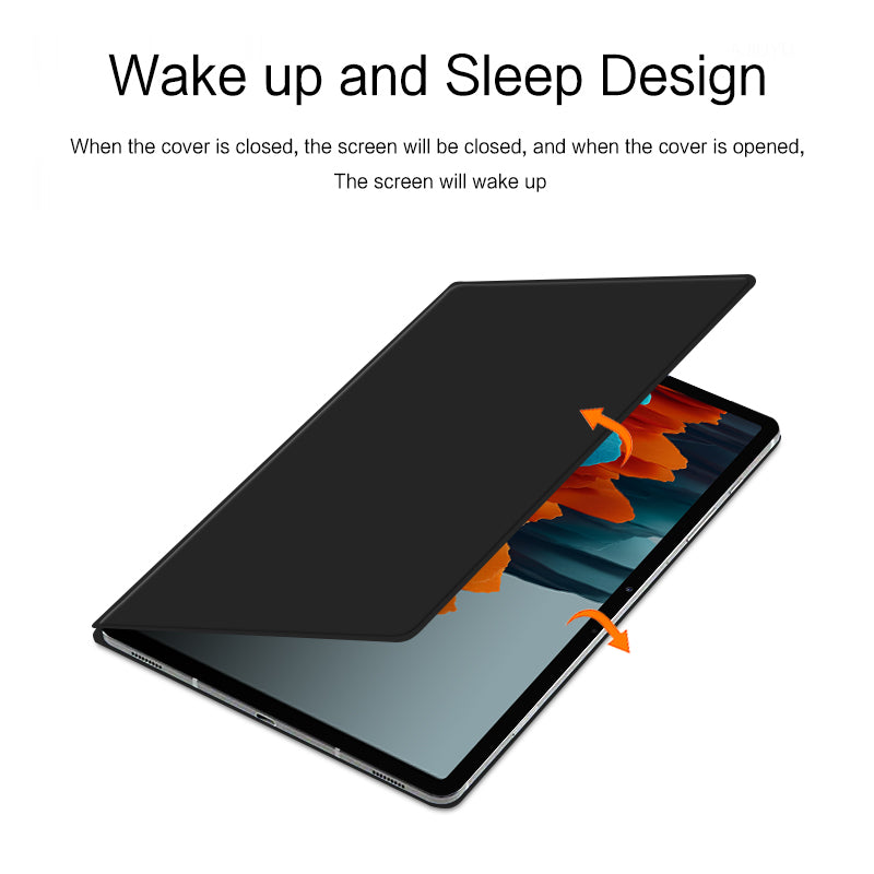 For Samsung Galaxy Tab S7 PU Leather Magnetic Tablet Case Stand Auto Sleep / Wake Cover