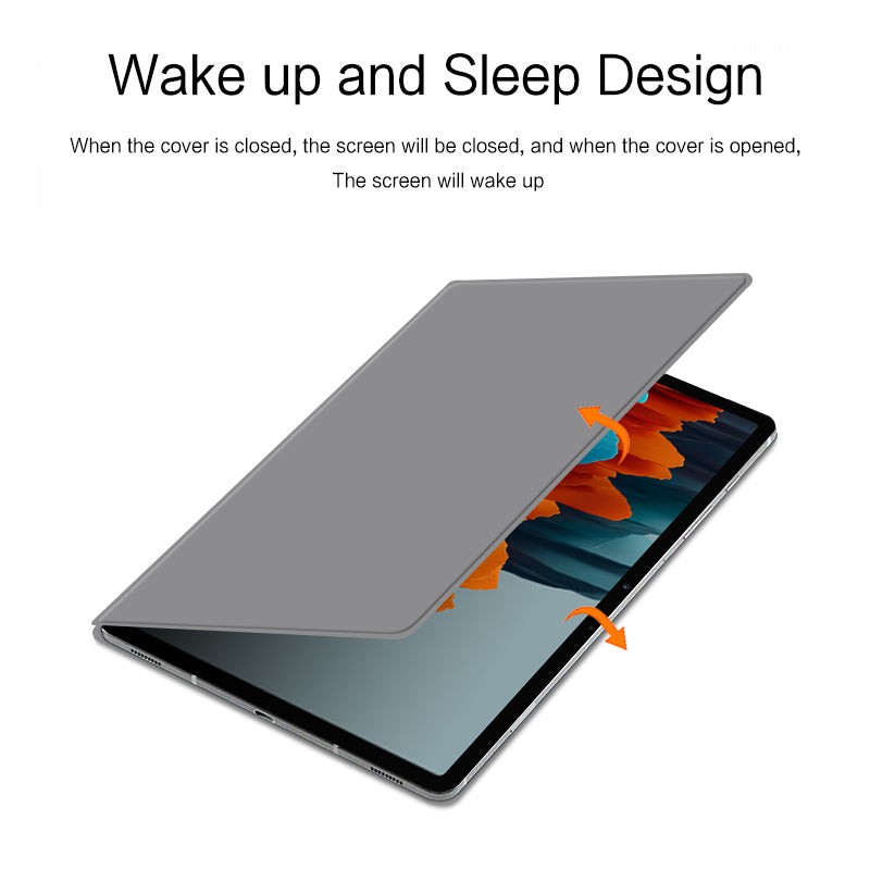 For Samsung Galaxy Tab S7 PU Leather Magnetic Tablet Case Stand Auto Sleep / Wake Cover