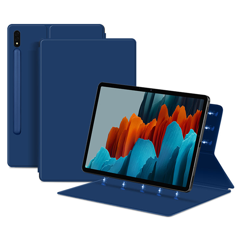 For Samsung Galaxy Tab S7 PU Leather Magnetic Tablet Case Stand Auto Sleep / Wake Cover