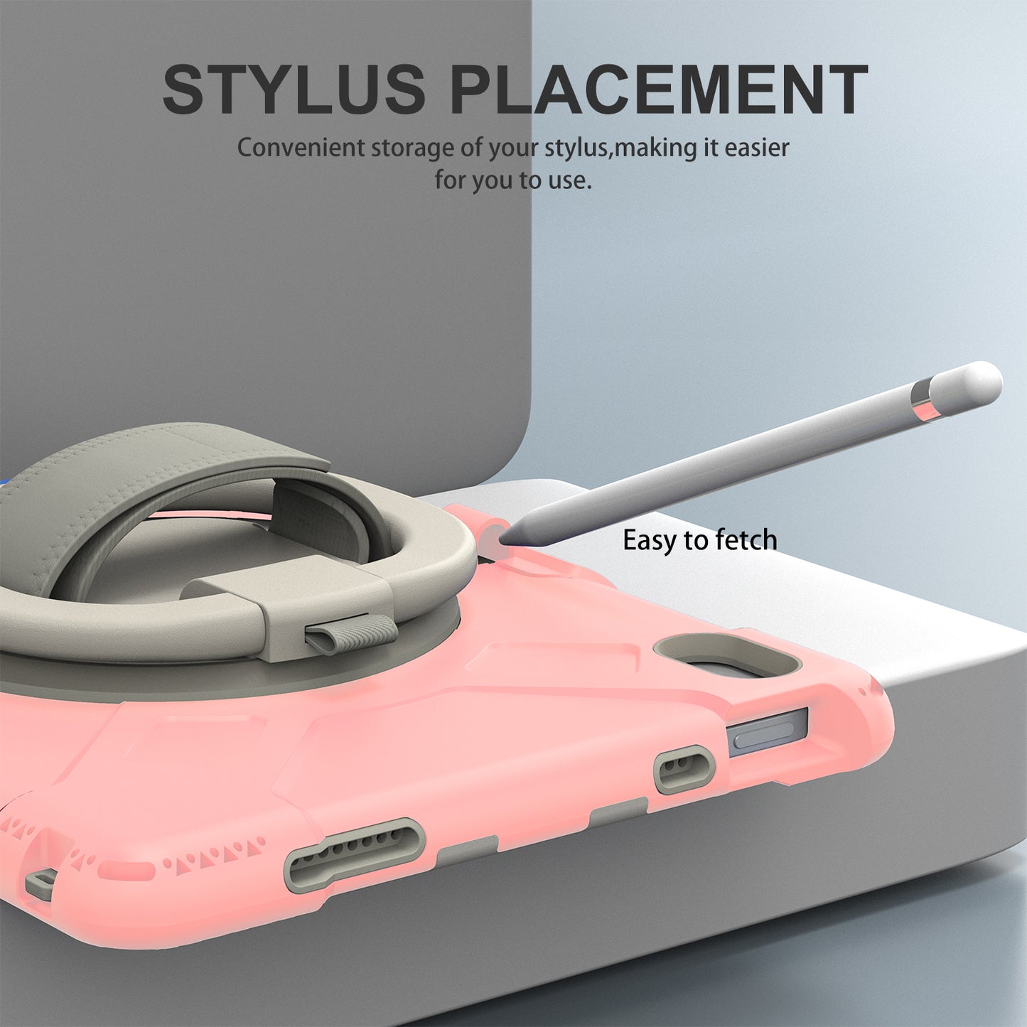 For iPad 10.9 (2022) Hand Strap Kickstand Tablet Case PC+Silicone Dual Layer Protective Cover with Shoulder Strap