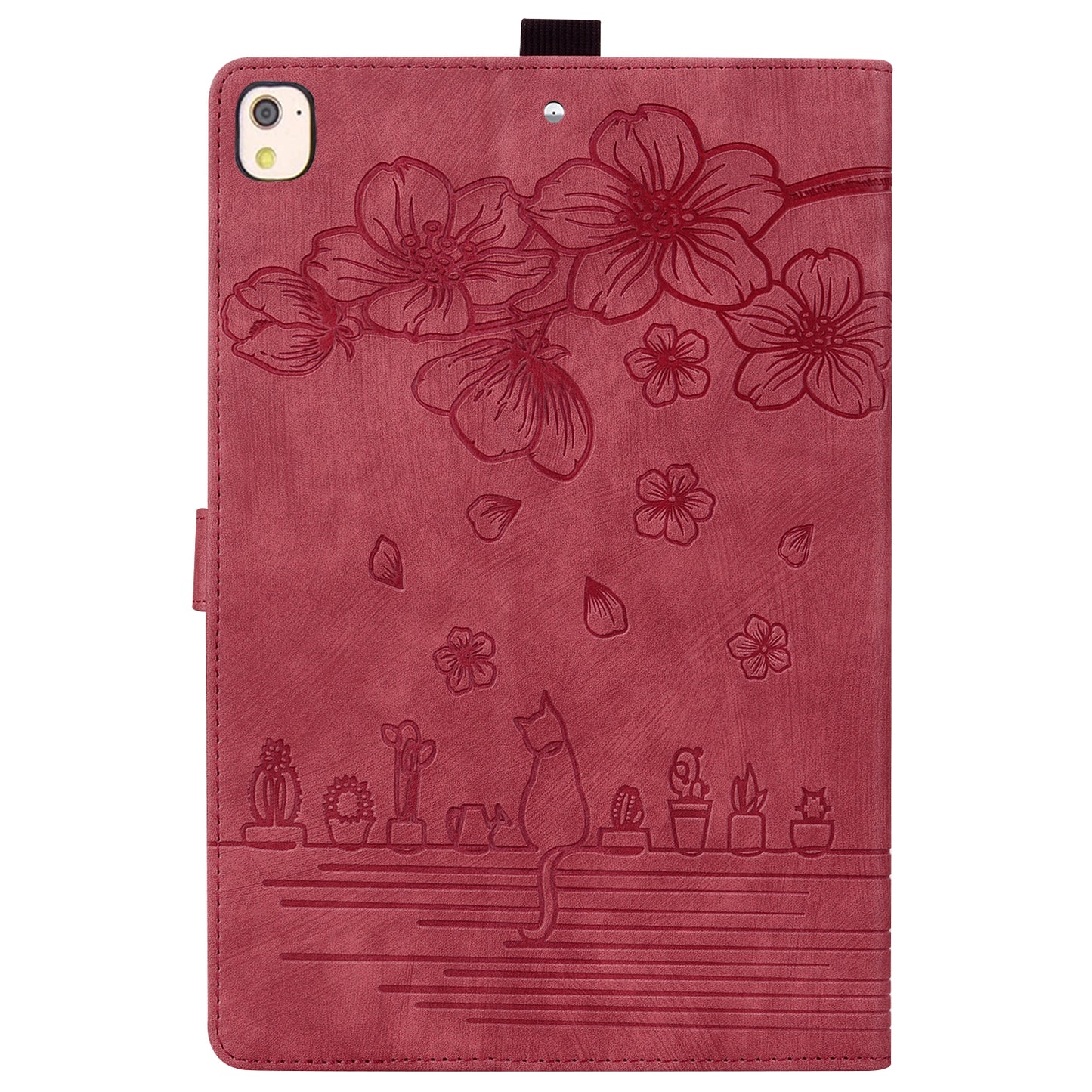 For iPad 10.2 (2021) / (2019) / (2020) / iPad Air 10.5 inch (2019) / iPad Pro 10.5-inch (2017) Leather Cover Flower Cat Imprinted Tablet Case