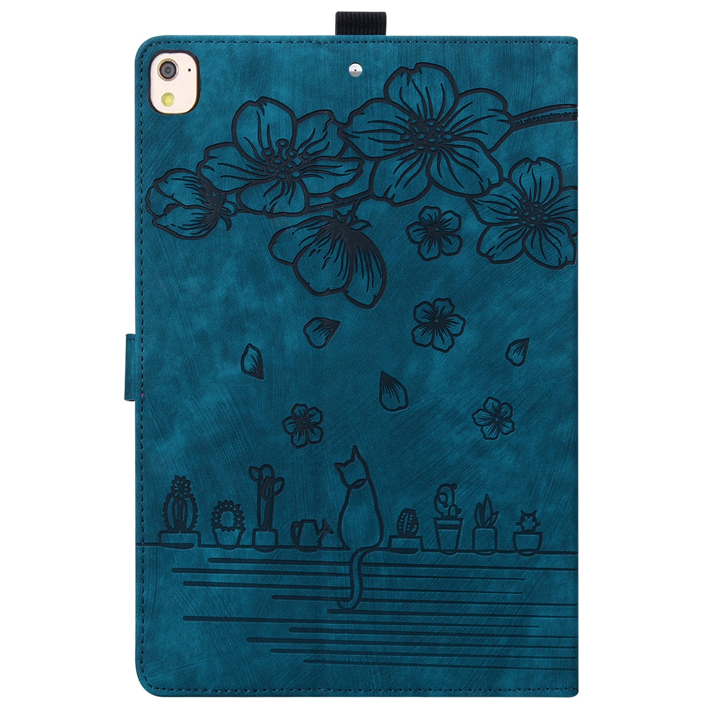 For iPad 10.2 (2021) / (2019) / (2020) / iPad Air 10.5 inch (2019) / iPad Pro 10.5-inch (2017) Leather Cover Flower Cat Imprinted Tablet Case