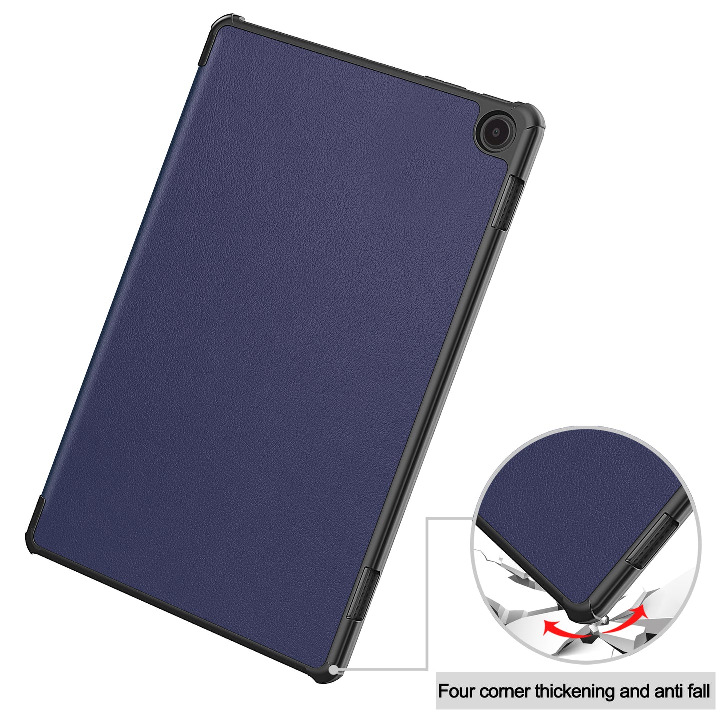 For Amazon Fire Max 11 PU Leather Tablet Case Tr-fold Stand Cover with Auto Sleep / Wake