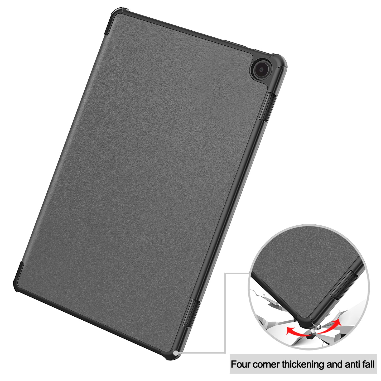 For Amazon Fire Max 11 PU Leather Tablet Case Tr-fold Stand Cover with Auto Sleep / Wake
