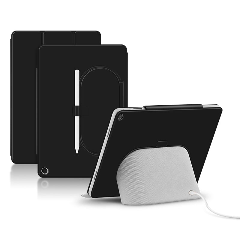 For Google Pixel Tablet Tri-fold Stand Cover PU Leather Magnetic Attachment Tablet Case