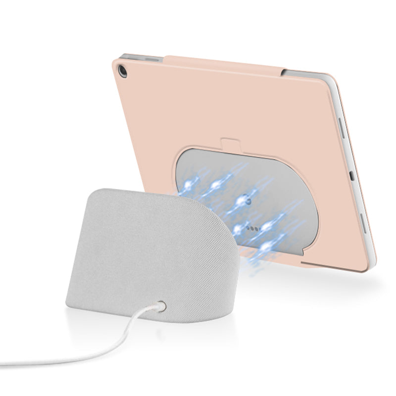 For Google Pixel Tablet Tri-fold Stand Cover PU Leather Magnetic Attachment Tablet Case