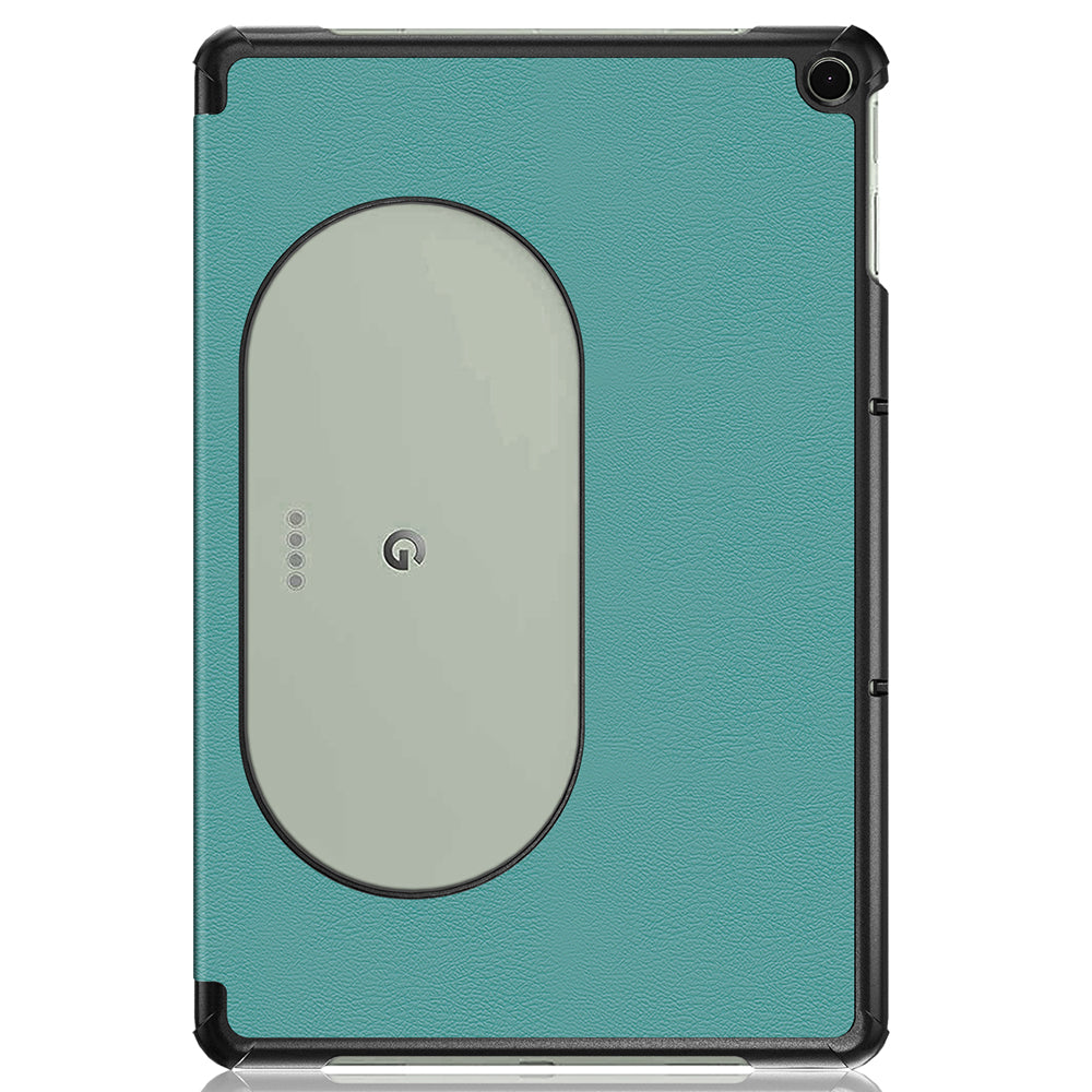 Pure Color Protective Case for Google Pixel Tablet PU Leather Anti-drop Tablet Cover with Case Tri-fold Stand