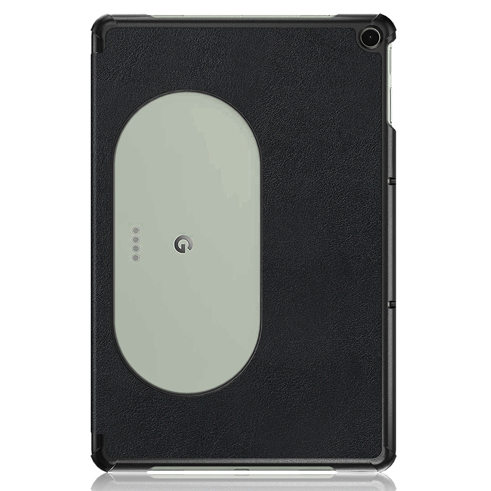 Pure Color Protective Case for Google Pixel Tablet PU Leather Anti-drop Tablet Cover with Case Tri-fold Stand