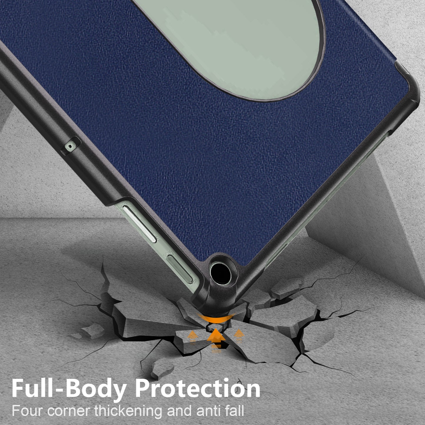 Pure Color Protective Case for Google Pixel Tablet PU Leather Anti-drop Tablet Cover with Case Tri-fold Stand