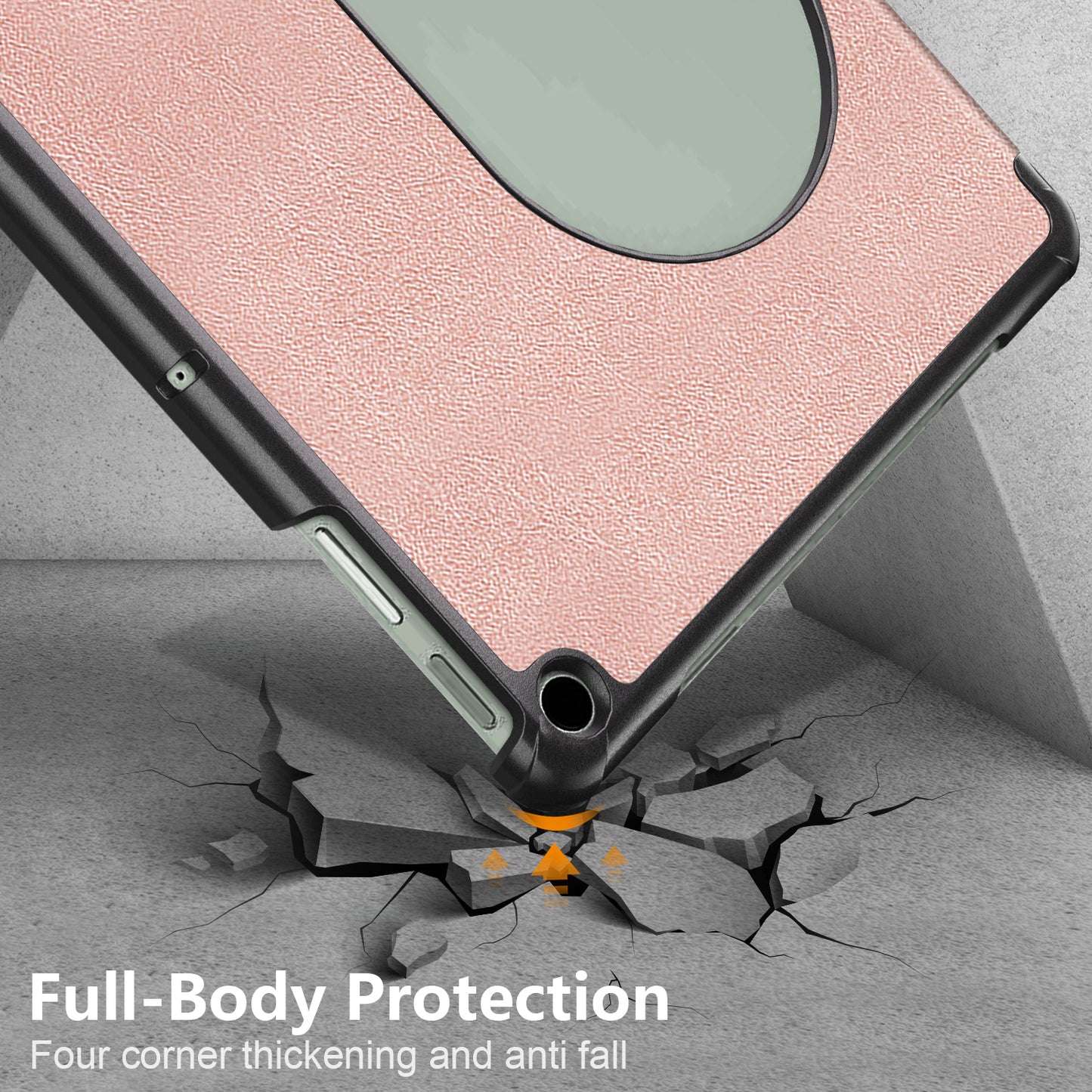 Pure Color Protective Case for Google Pixel Tablet PU Leather Anti-drop Tablet Cover with Case Tri-fold Stand