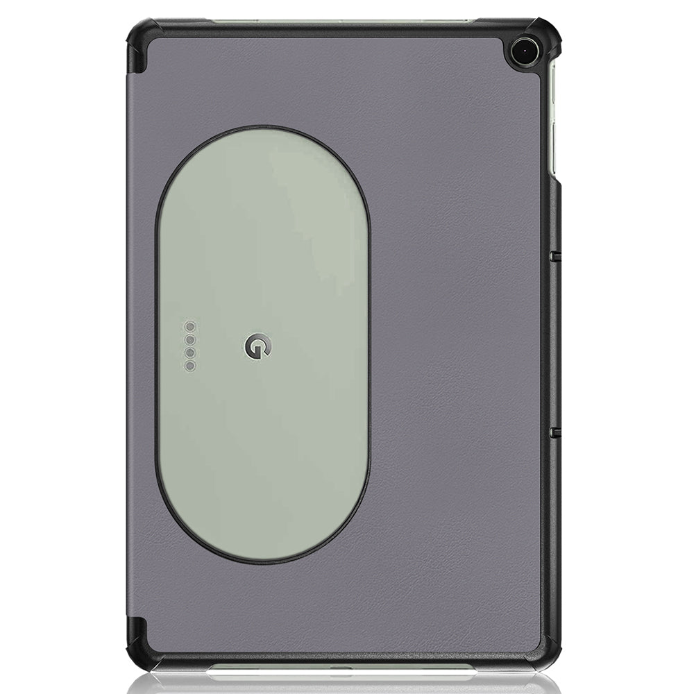 Pure Color Protective Case for Google Pixel Tablet PU Leather Anti-drop Tablet Cover with Case Tri-fold Stand