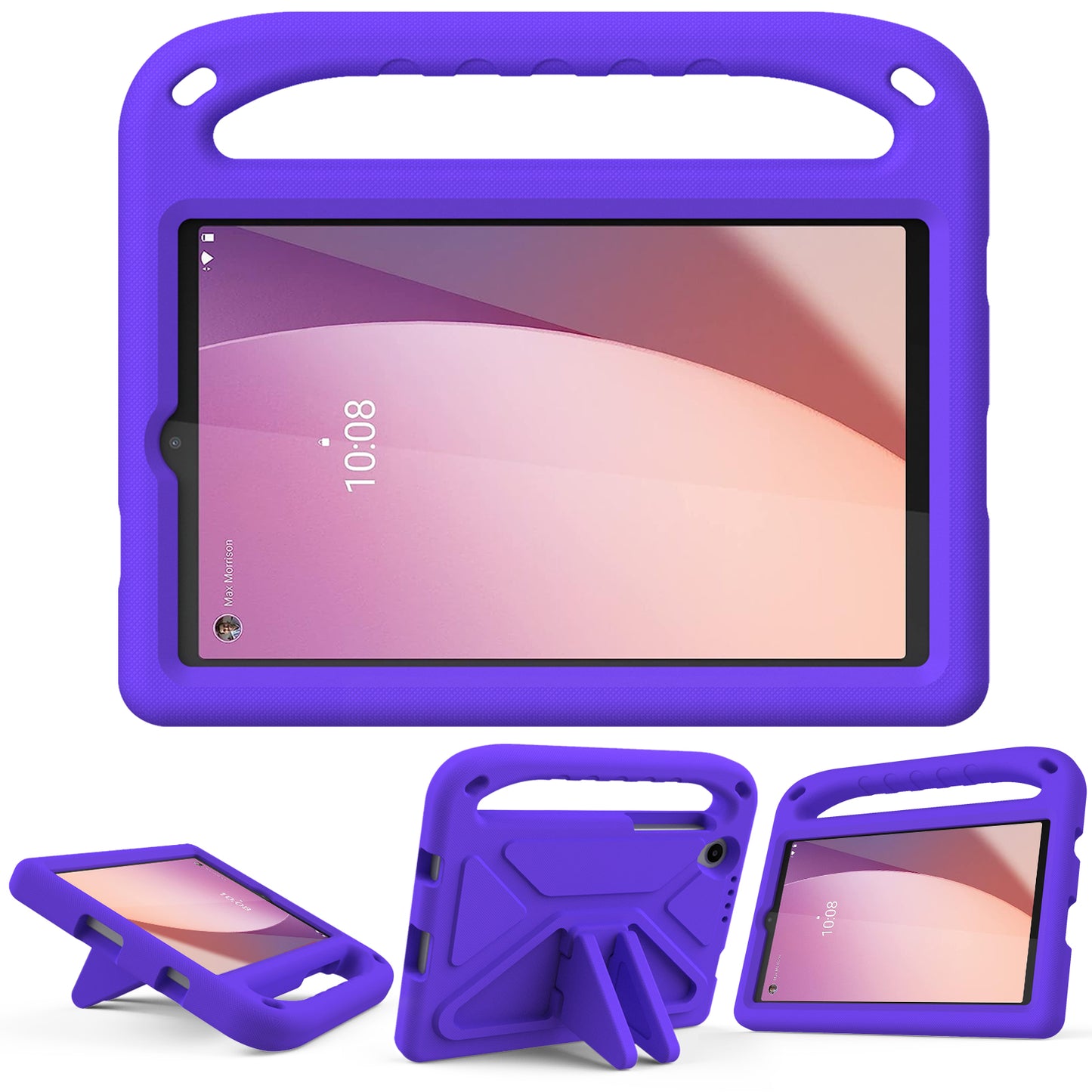 For Lenovo Tab M8 Gen 4 Hand Grip EVA Tablet Case Foldable Kickstand Tablet Cover