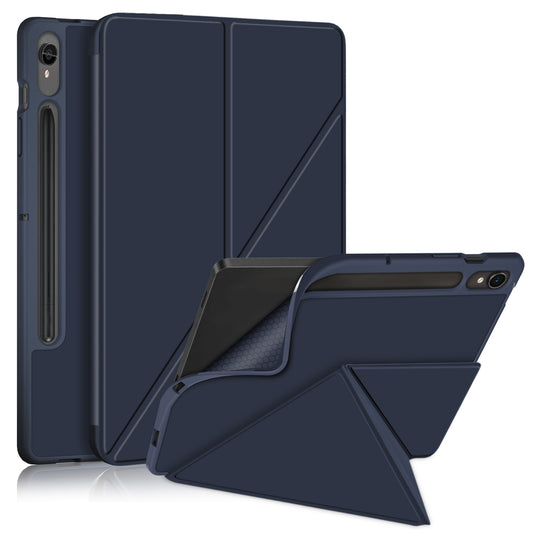 Tablet Case for Samsung Galaxy Tab S9 SM-X710, SM-X716B, SM-X718U PU Leather Origami Stand Protective Cover