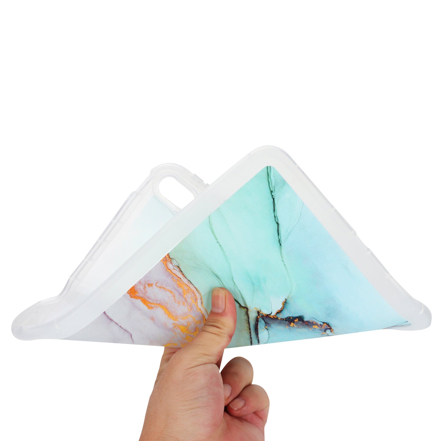 For iPad 10.9 (2022) TPU Tablet Case Marble Pattern Printing Shockproof Back Cover Shell