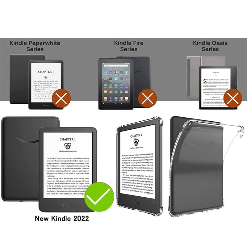 For Amazon Kindle Paperwhite 6 (2022) Anti-drop TPU Case Reinforced Corners Protective Cover