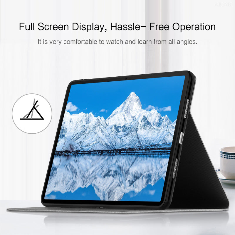 For Huawei Qingyun C7 Deer Pattern Tablet Case PU Leather + TPU Soft Grip Shockproof Stand Cover