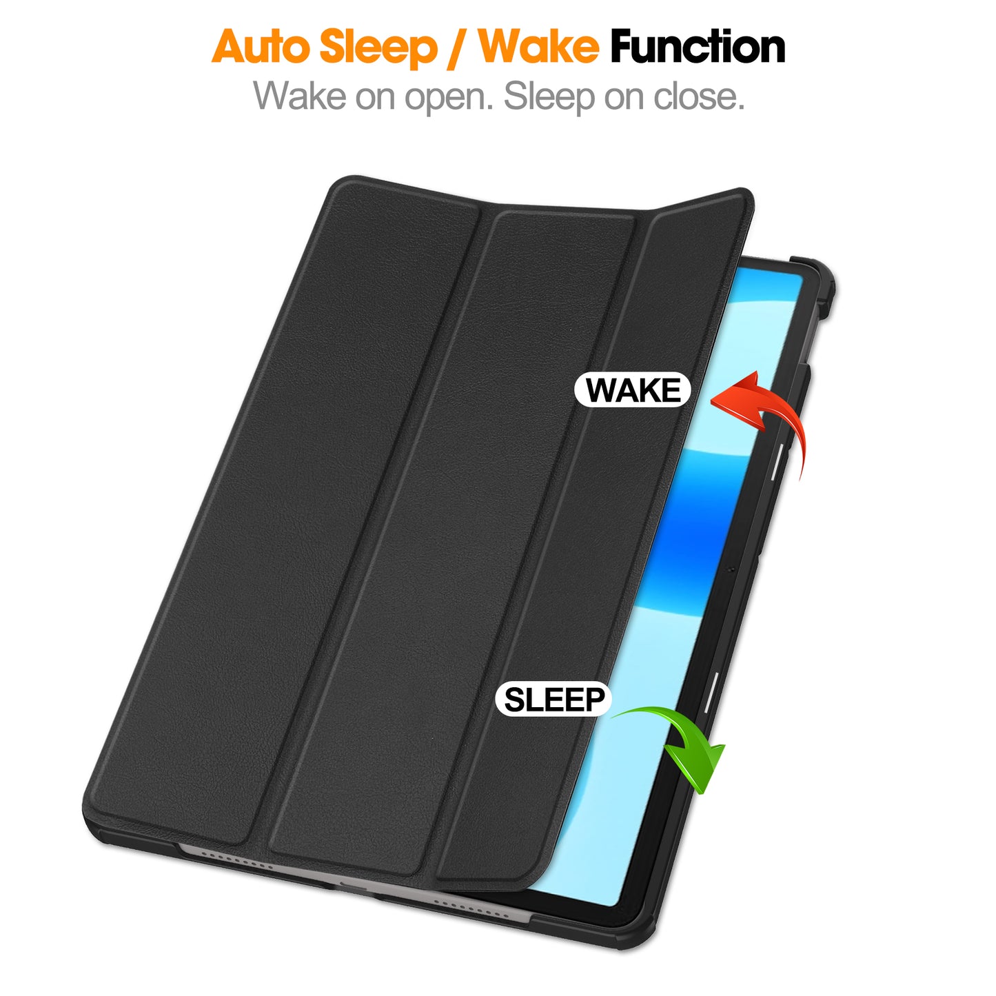 For Huawei MatePad 11.5 Tri-fold Stand Tablet Case Auto Wake / Sleep Tablet Leather Cover