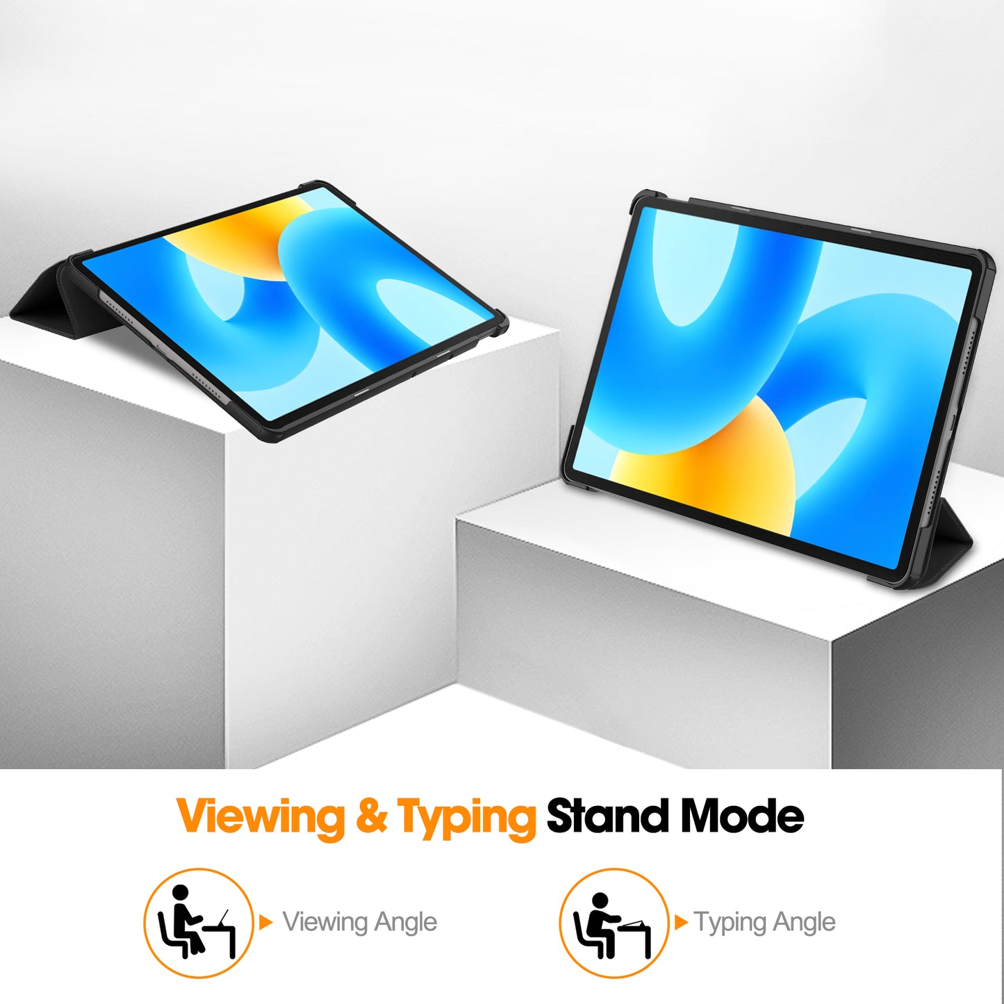 For Huawei MatePad 11.5 Tri-fold Stand Tablet Case Auto Wake / Sleep Tablet Leather Cover
