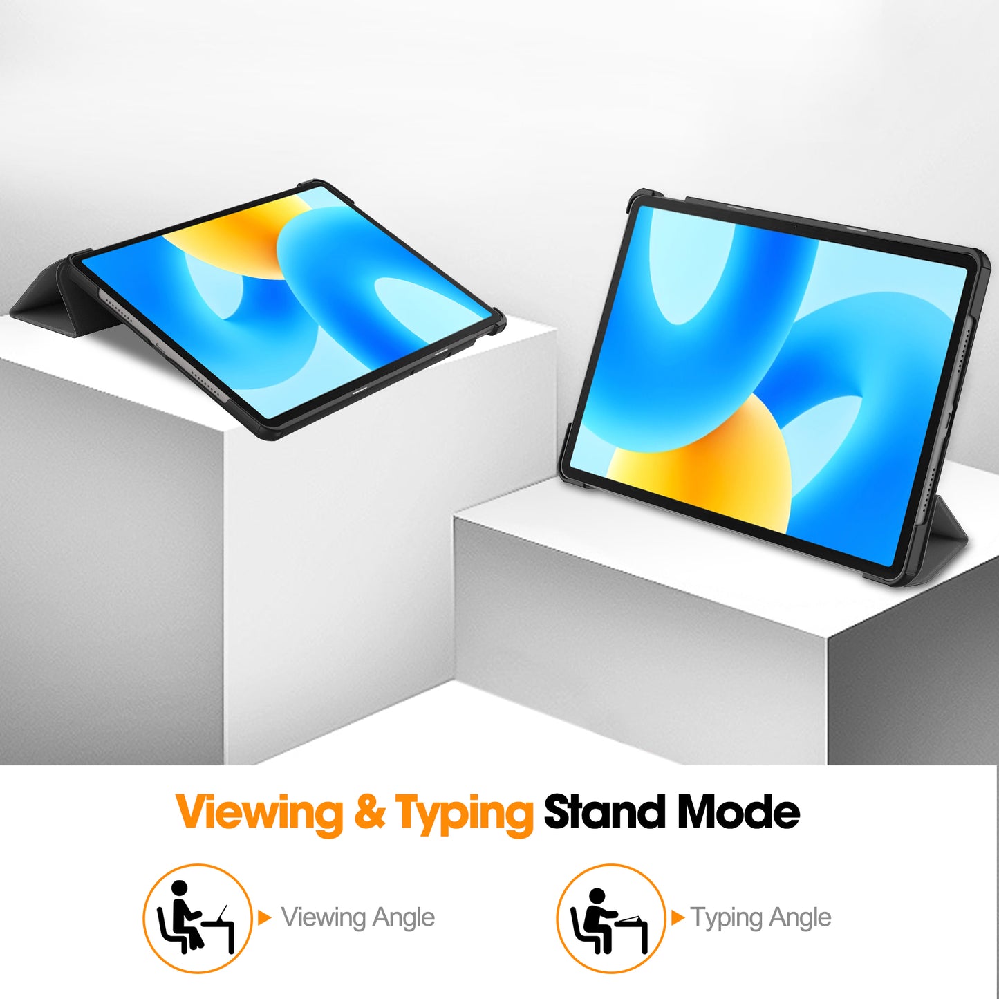 For Huawei MatePad 11.5 Tri-fold Stand Tablet Case Auto Wake / Sleep Tablet Leather Cover