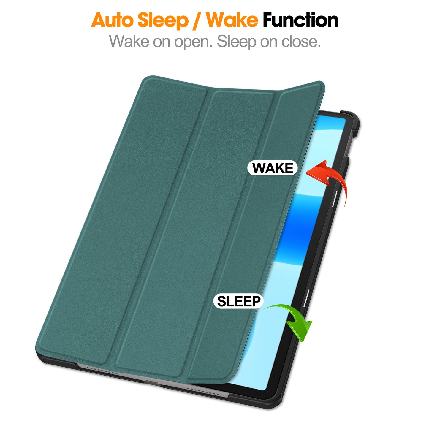 For Huawei MatePad 11.5 Tri-fold Stand Tablet Case Auto Wake / Sleep Tablet Leather Cover