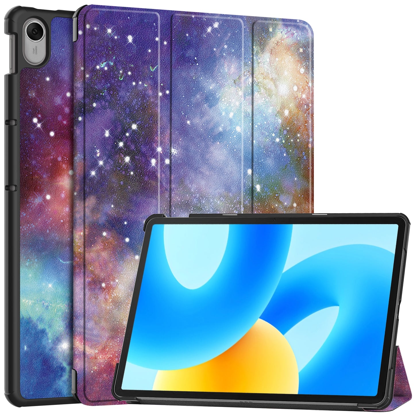 For Huawei MatePad 11.5 Tri-fold Stand Tablet Cover Pattern Printing PU Leather Tablet Case