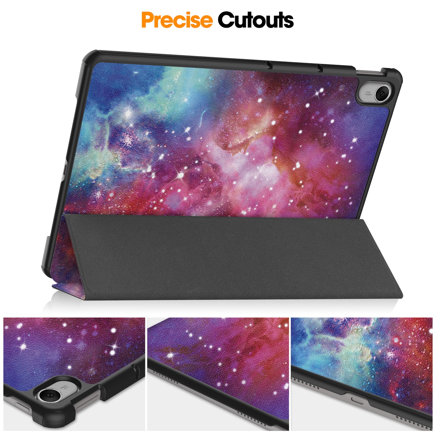 For Huawei MatePad 11.5 Tri-fold Stand Tablet Cover Pattern Printing PU Leather Tablet Case