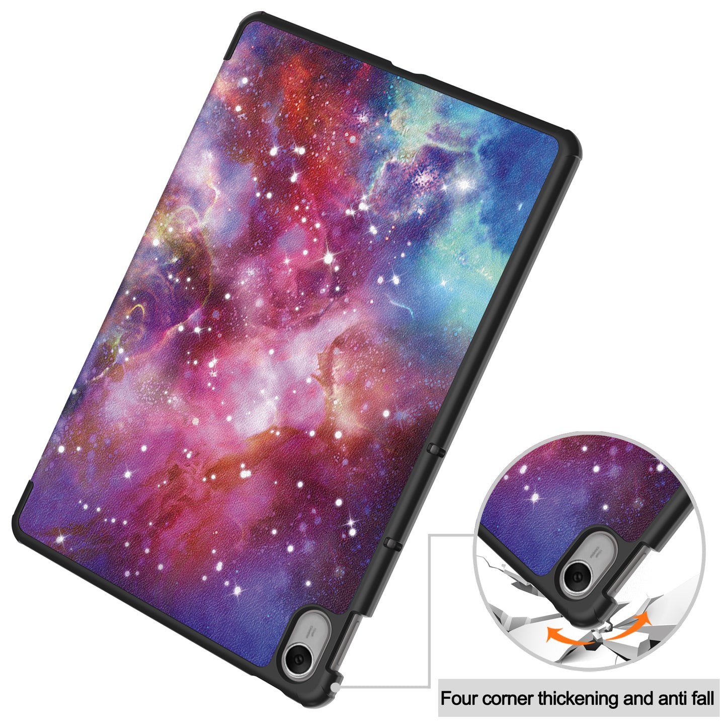 For Huawei MatePad 11.5 Tri-fold Stand Tablet Cover Pattern Printing PU Leather Tablet Case