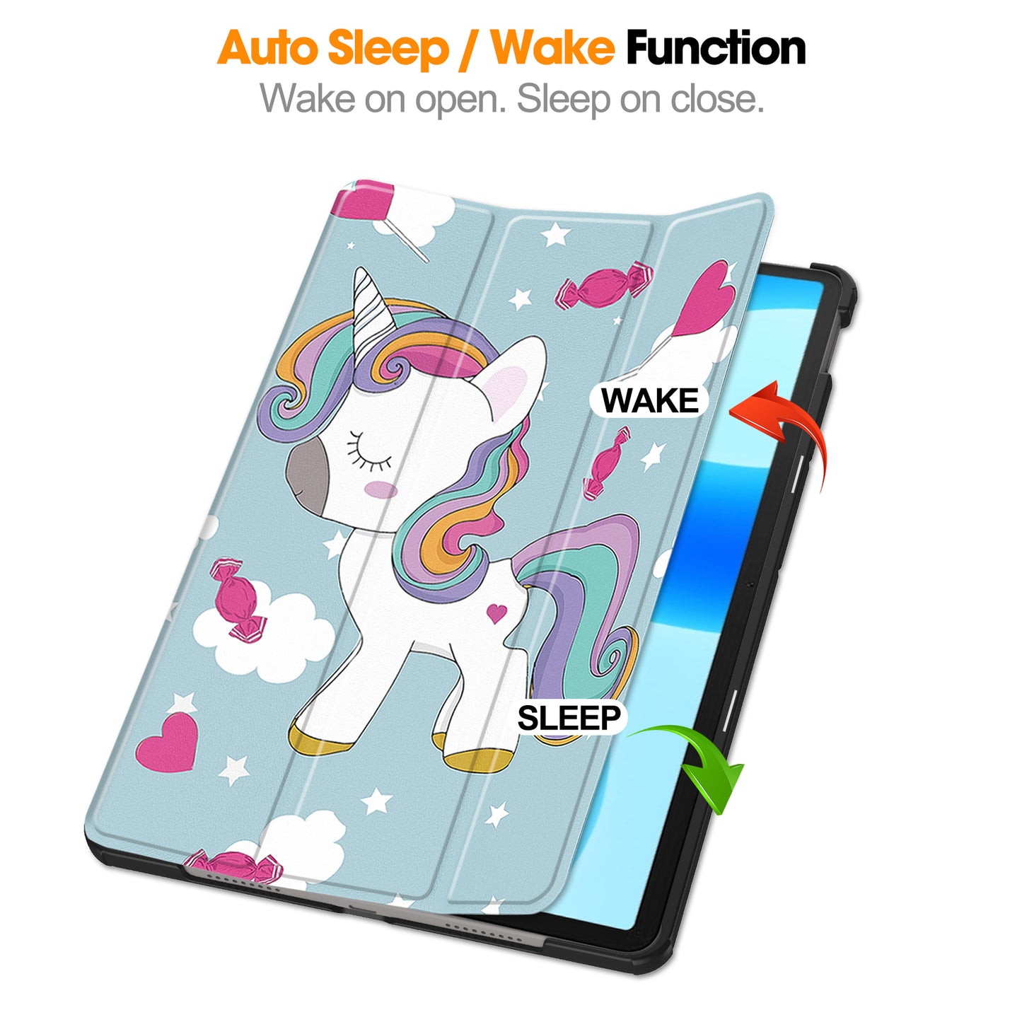 For Huawei MatePad 11.5 Tri-fold Stand Tablet Cover Pattern Printing PU Leather Tablet Case