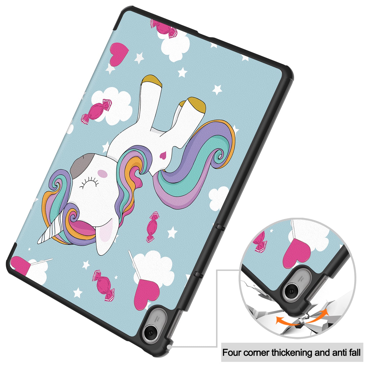 For Huawei MatePad 11.5 Tri-fold Stand Tablet Cover Pattern Printing PU Leather Tablet Case
