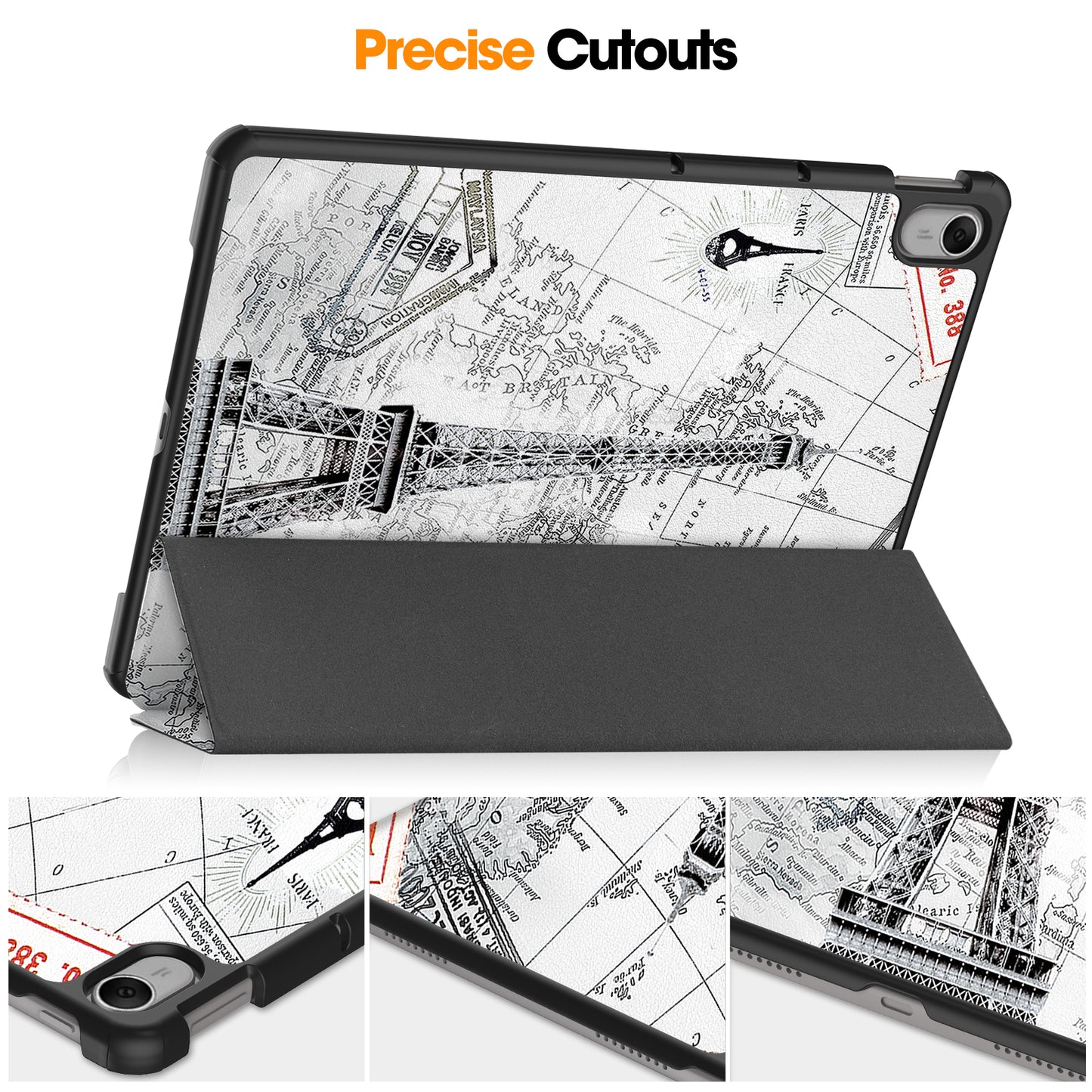 For Huawei MatePad 11.5 Tri-fold Stand Tablet Cover Pattern Printing PU Leather Tablet Case