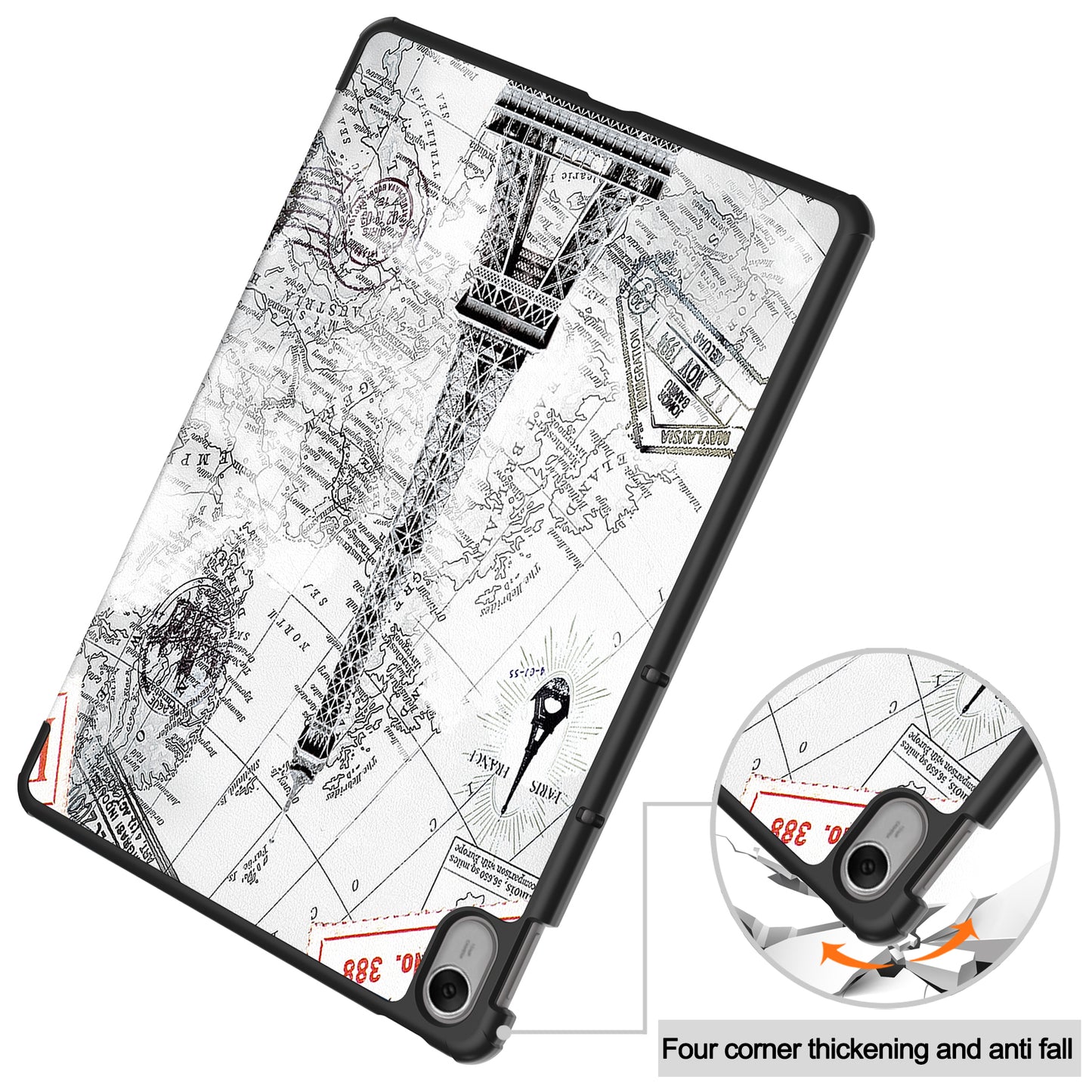 For Huawei MatePad 11.5 Tri-fold Stand Tablet Cover Pattern Printing PU Leather Tablet Case