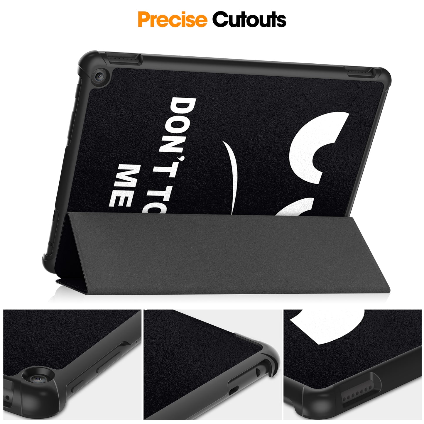 For Amazon Fire HD 10 (2023) PU Leather Tablet Case Tri-fold Stand Pattern Printing Tablet Cover