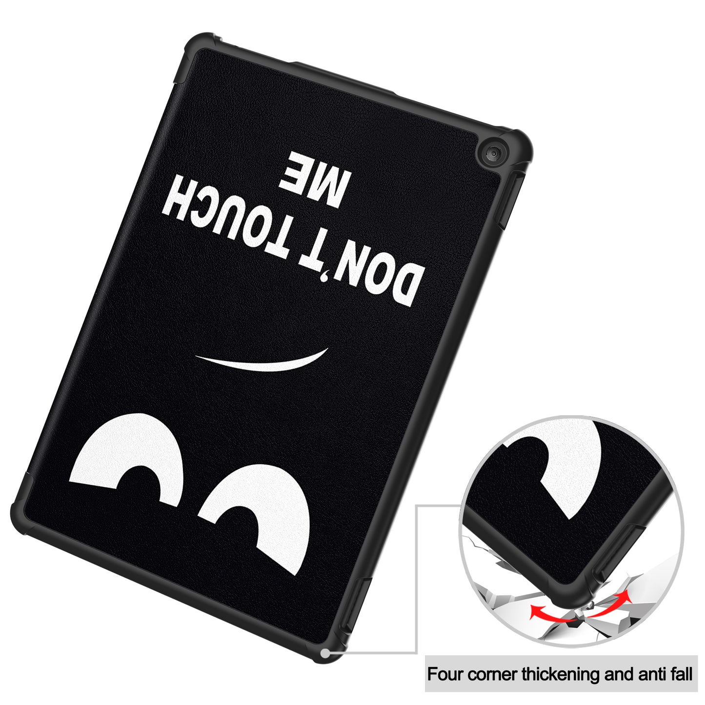 For Amazon Fire HD 10 (2023) PU Leather Tablet Case Tri-fold Stand Pattern Printing Tablet Cover