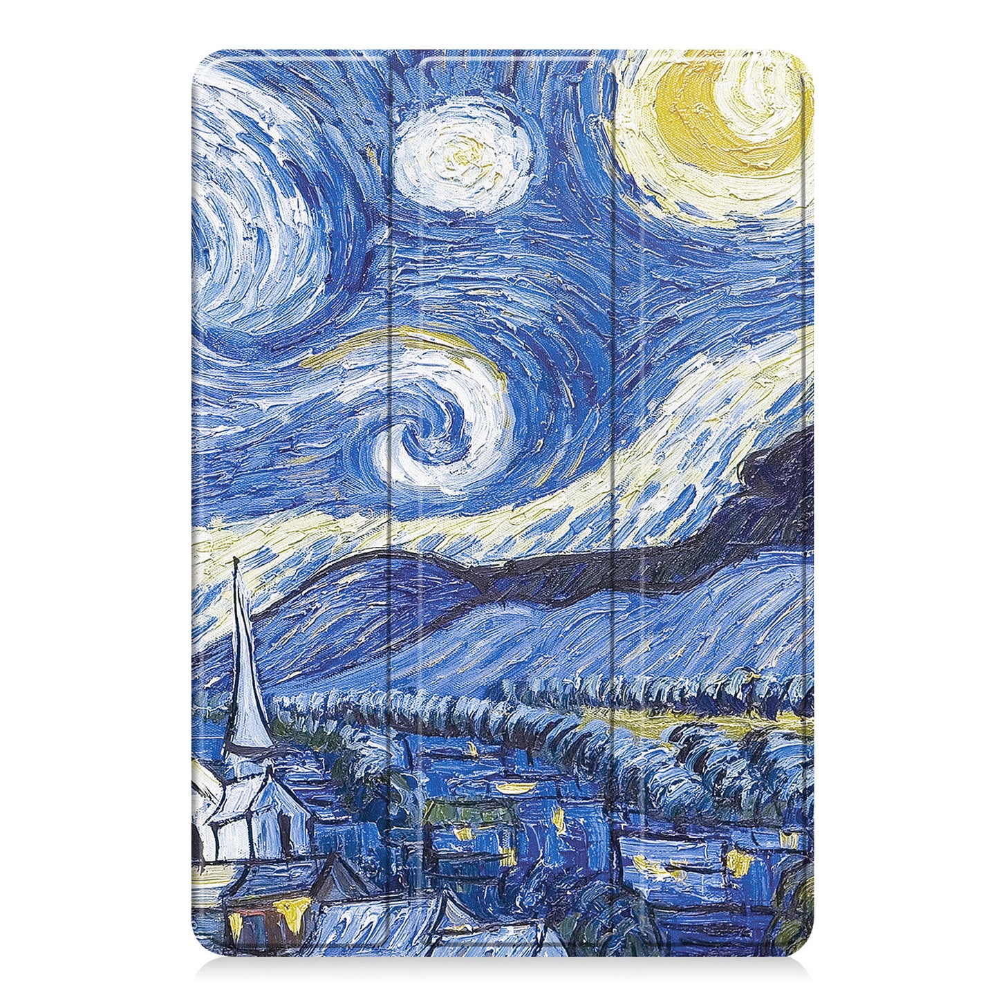 For Amazon Fire HD 10 (2023) PU Leather Tablet Case Tri-fold Stand Pattern Printing Tablet Cover