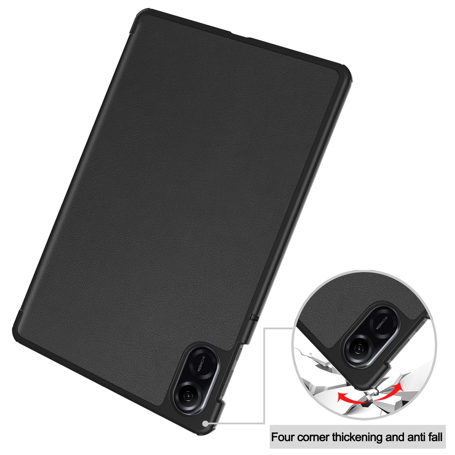 For Honor Pad X8 Pro Tri-Fold Stand Shell PU Leather Auto Sleep / Wake Protective Tablet Cover