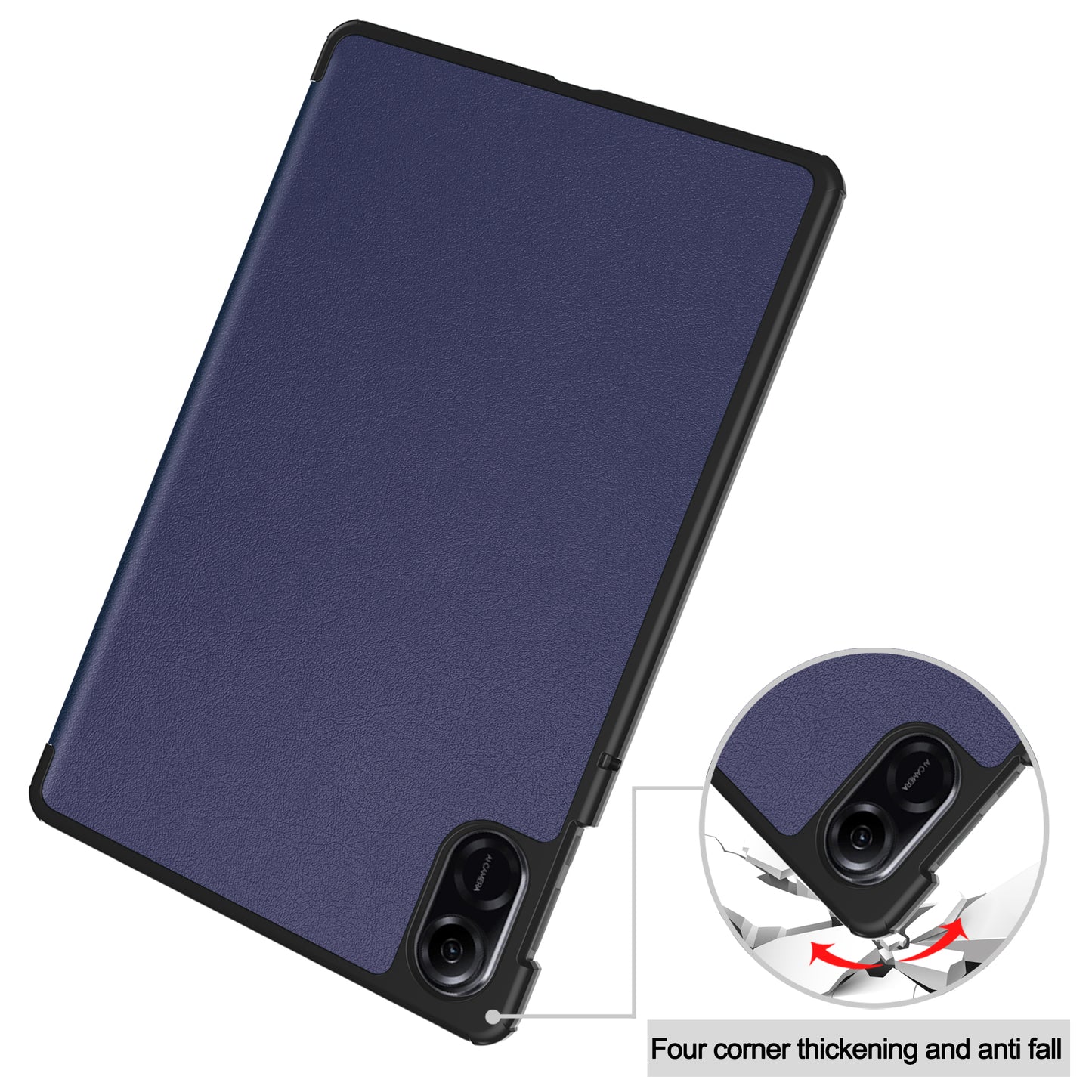 For Honor Pad X8 Pro Tri-Fold Stand Shell PU Leather Auto Sleep / Wake Protective Tablet Cover
