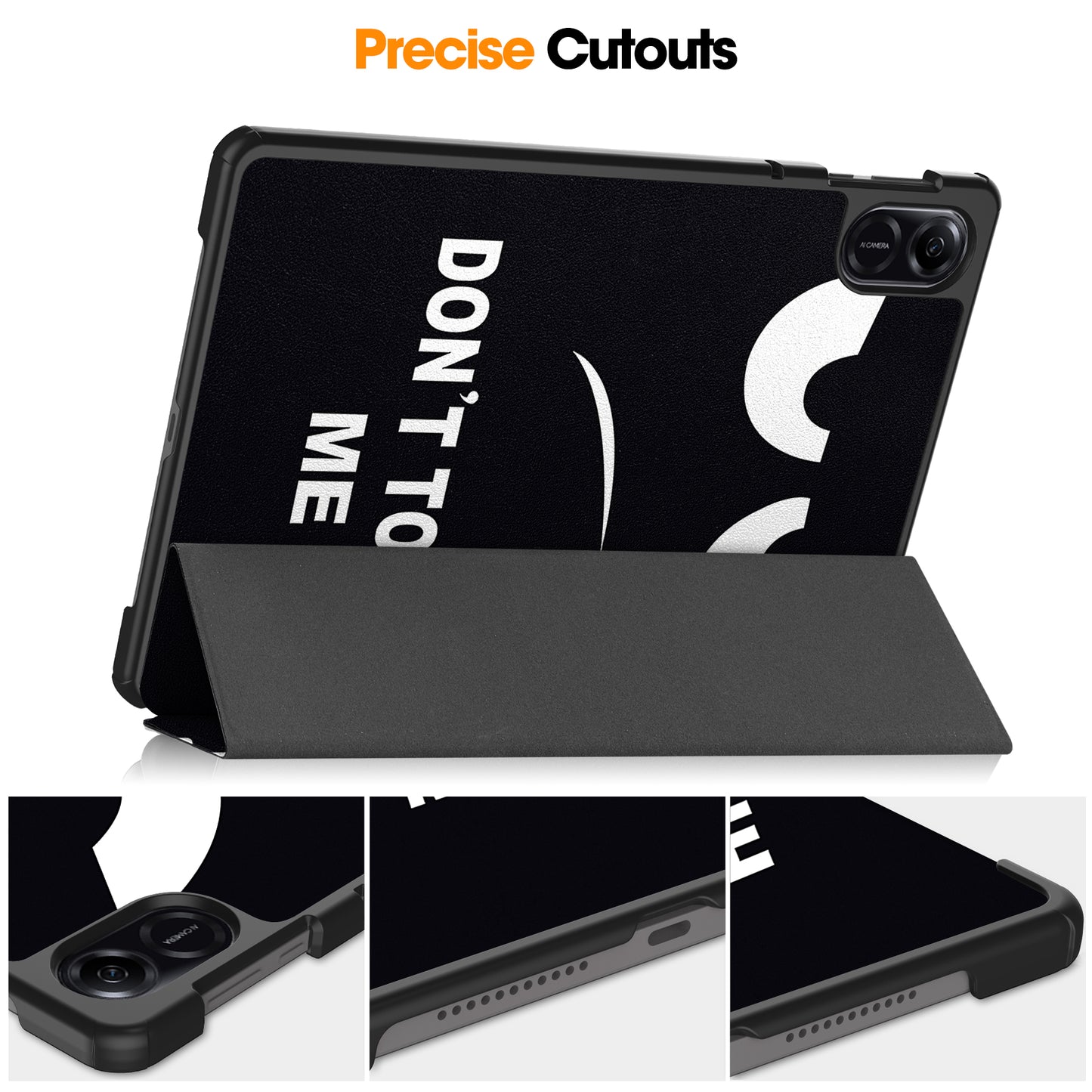 For Honor Pad X8 Pro Trifold Stand Smart Tablet Case Pattern Printing PU Leather Cover